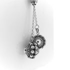 Image 6 of Silver jasseron link chain with Zeeland knots | 73 cm; Adjustable