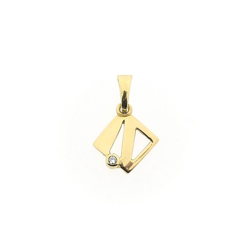 Image 1 of Gold pendant with zirconia