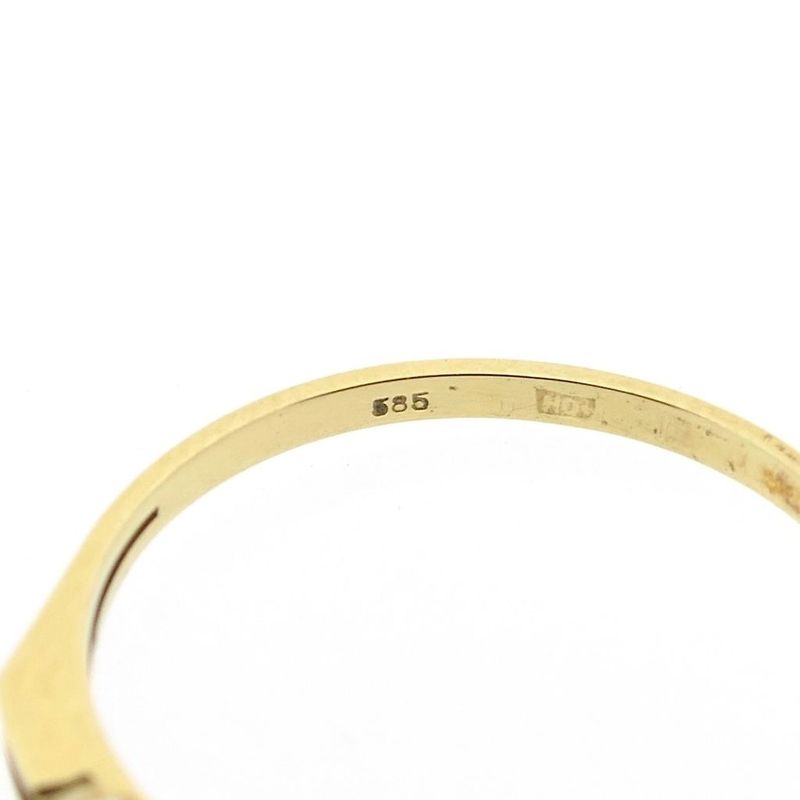 Image 6 of Gold solitaire ring with diamond; 0.03 ct.