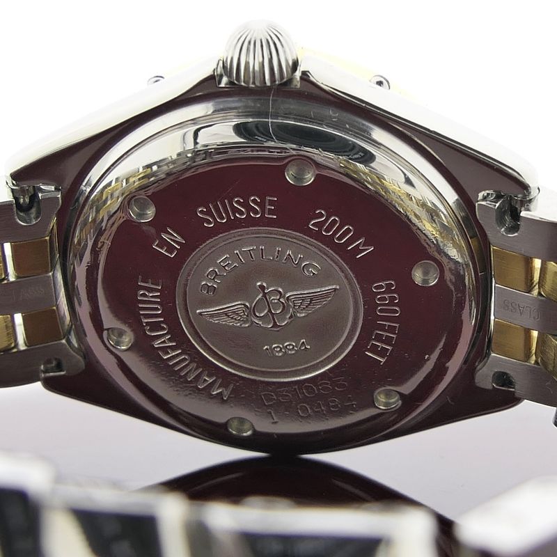 Image 10 of Breitling J-Class; Automatic women's watch with gold bezel