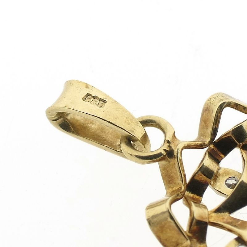 Image 7 of Vintage gold pendant with diamonds | 0.035 ct.