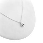 Image 6 of White gold minimalist pendant with diamond; 0.015 ct.