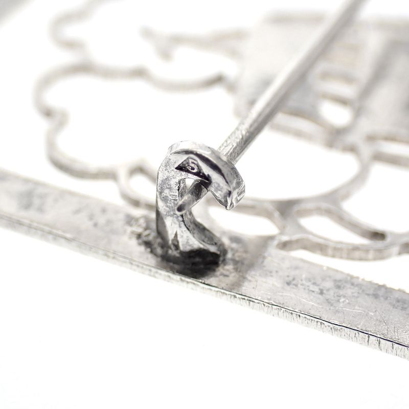 Image 4 of Old Dutch silver brooch; Ship