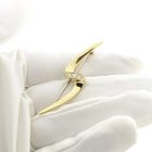 Image 8 of Gold brooch with diamonds; 0.17 ct.