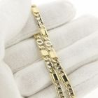 Image 5 of Two-tone gold Figaro link bracelet