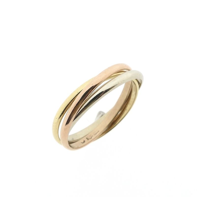 Image 2 of Tricolor gold trinity ring