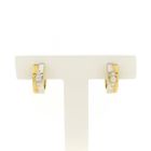 Image 1 of Two-tone gold earrings with zirconia