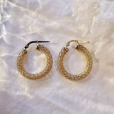 Gold earrings | Ø 23.6 mm Image 2 of Gold earrings | Ø 23.6 mm