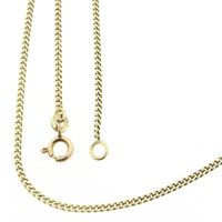 Gold gourmet link chain | 45.5 cm