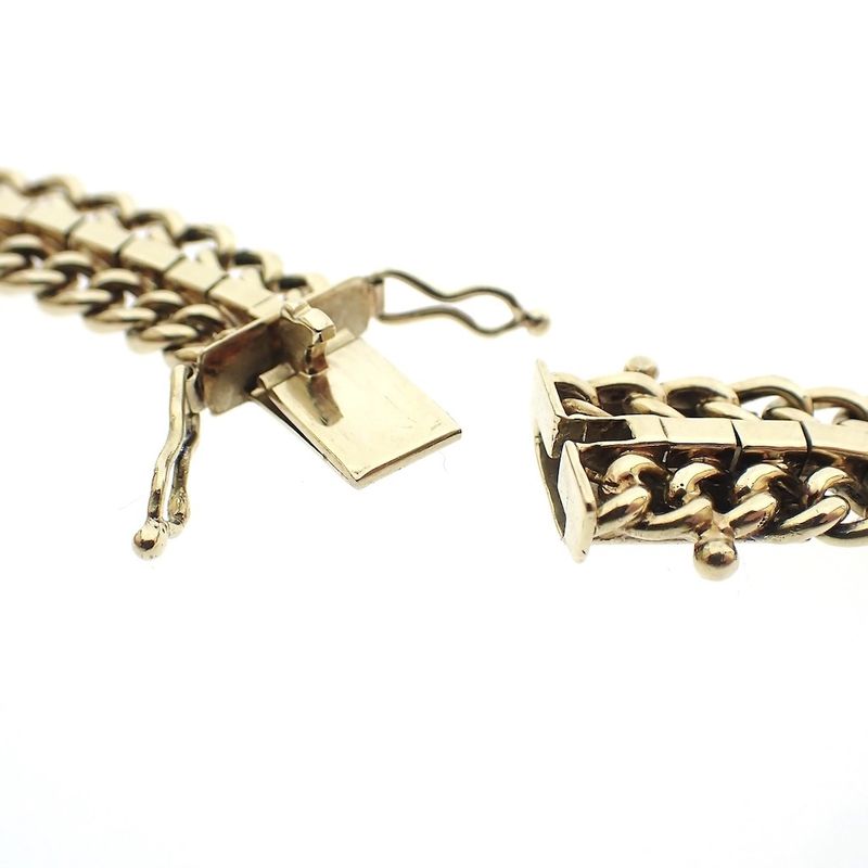 Image 7 of Golden French gourmet link necklace | 41 cm