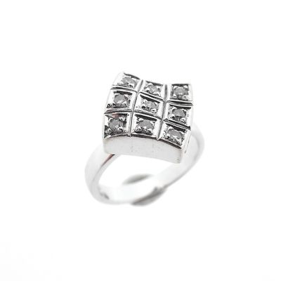 White gold ring with diamonds; LA DIVA Image 1 of White gold ring with diamonds; LA DIVA