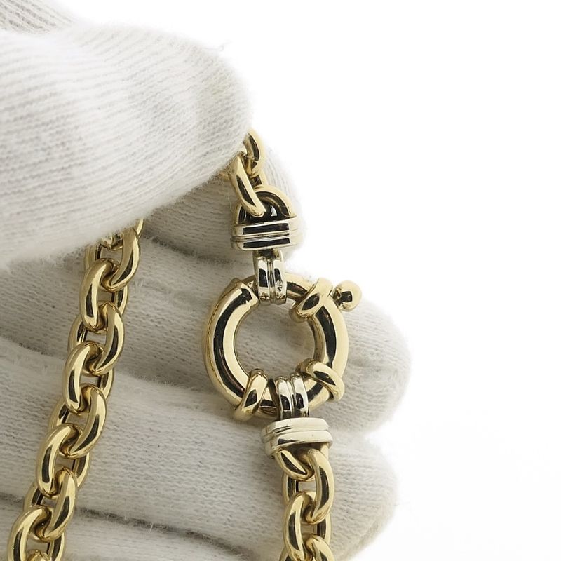 Image 3 of Gold anchor link necklace