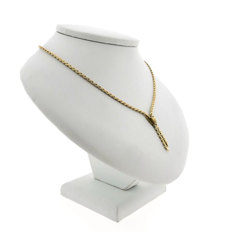 Image 5 of Gold Fantasy Link Necklace with Fixed Pendant; 14 Karat; 43 cm