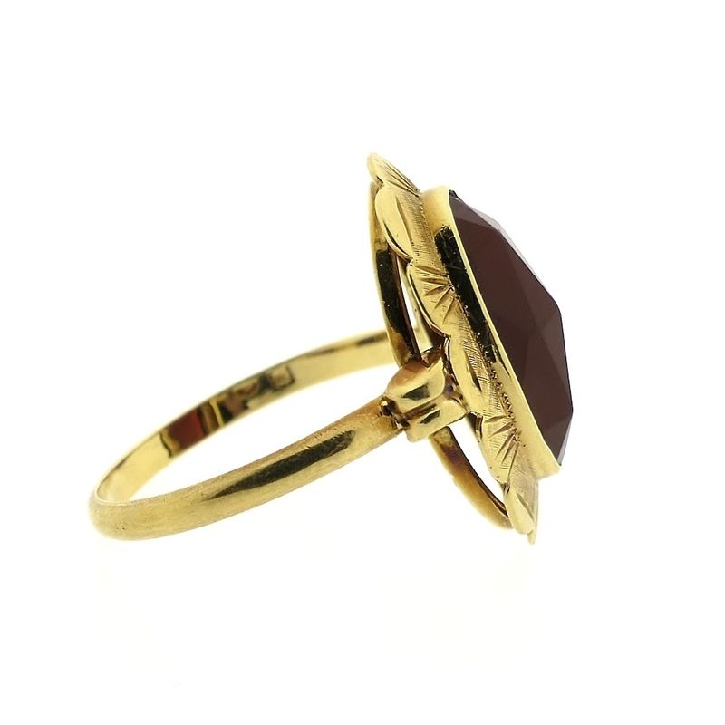 Image 5 of Gold ring with carnelian | Vintage