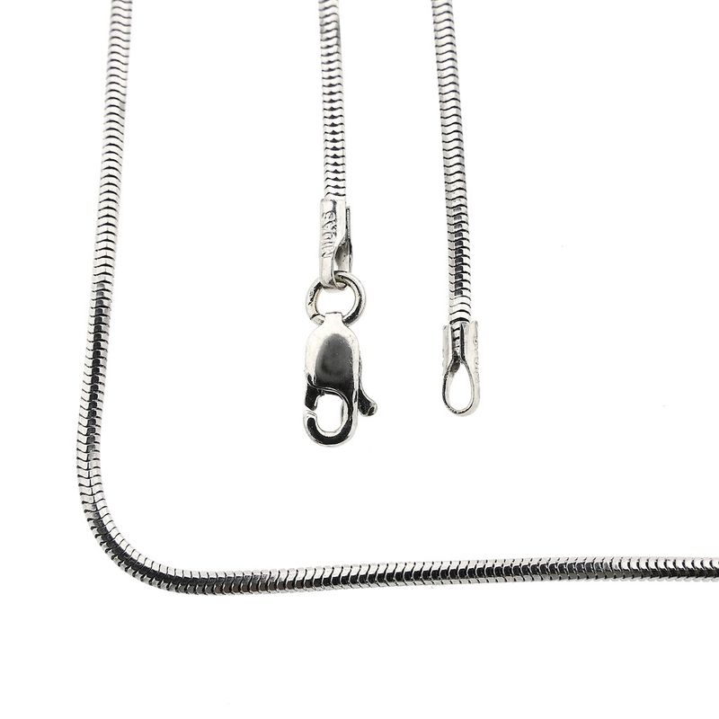 Image 1 of White gold snake link chain