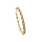 Image 1 of Gold double anchor link bracelet