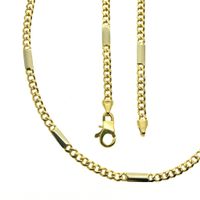 Gold closed Figaro link chain | 46.5 cm