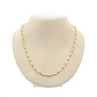 Gold square bar necklace