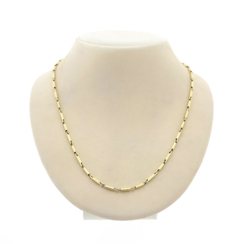 Image 1 of Gold square bar necklace