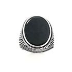 Image 2 of Silver bohemian signet ring with onyx