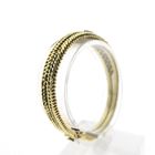 Image 5 of Gold herringbone link bracelet with diamond; 0.62 ct.