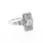 Image 6 of White gold art deco ring with diamond | 0.20 ct.