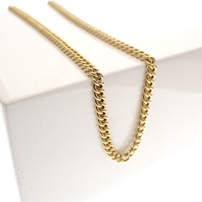 Image 3 of Gold gourmet link necklace | 41 cm