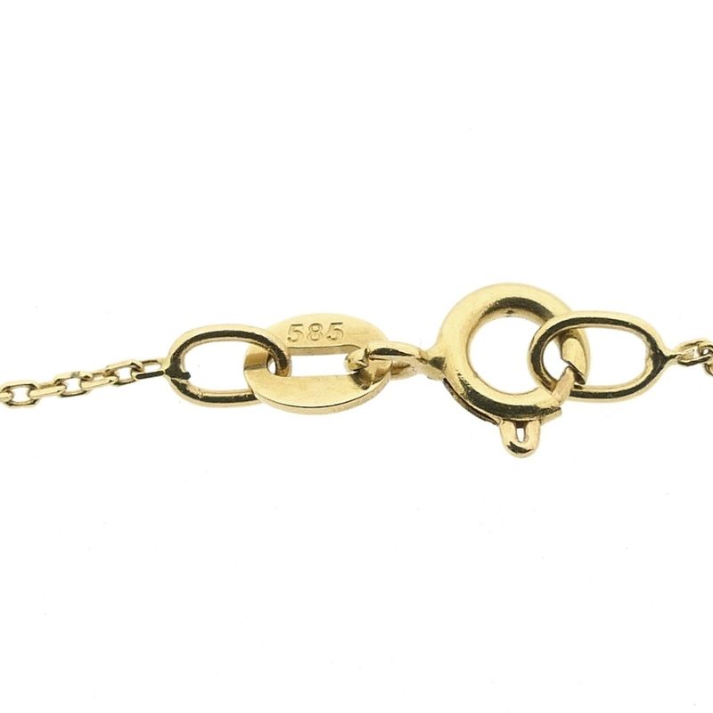 Image 7 of Gold anchor link necklace with fixed pendant; Starlight with zirconia