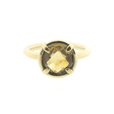Vintage gold solitaire ring with citrine Image 2 of Vintage gold solitaire ring with citrine