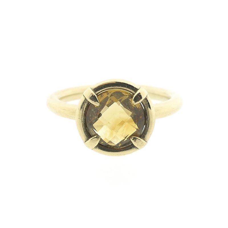 Image 2 of Vintage gold solitaire ring with citrine