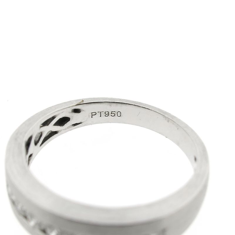 Image 6 of Platinum row ring with diamonds