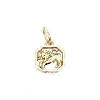 Gold zodiac sign pendant; Leo