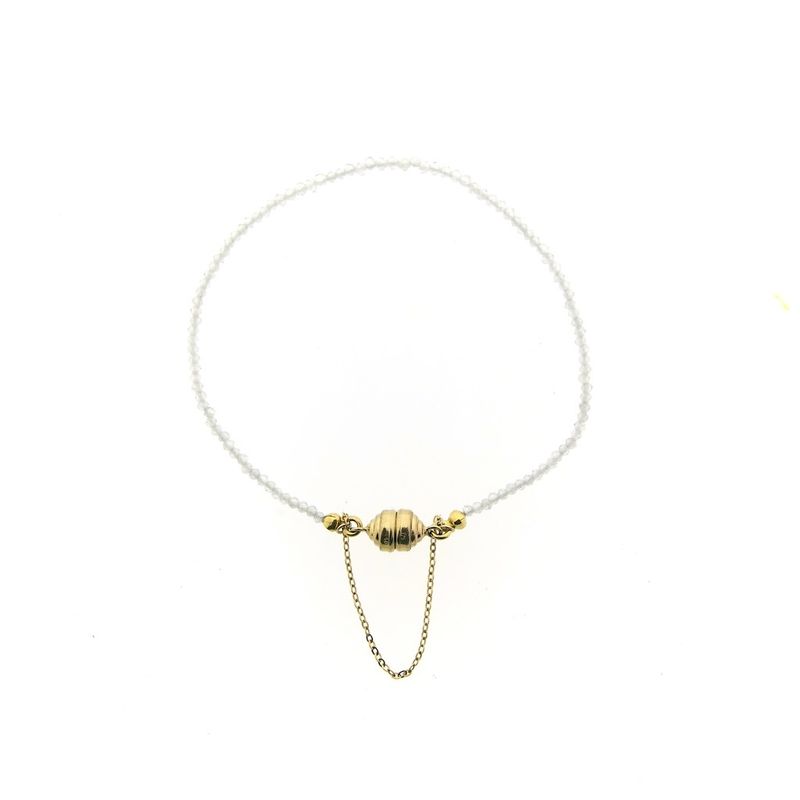 Image 1 of 9 carat rock crystal bead bracelet | 17 cm