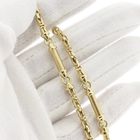 Afbeelding 7 van Gouden koningsschakel ketting met staafjes | 56 cm