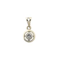 White gold pendant with zirconia