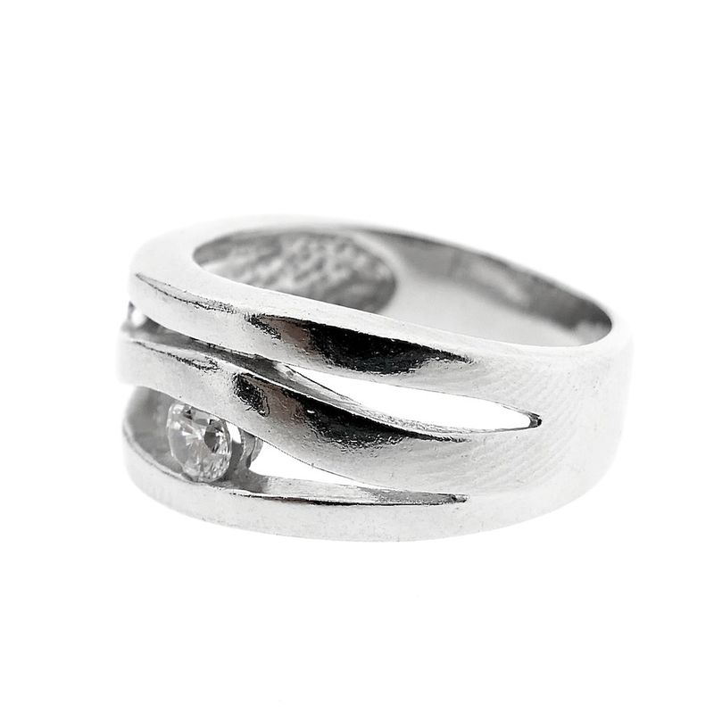 Image 3 of Silver ladies ring with zirconia
