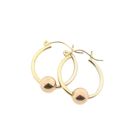Image 9 of Tricolor gold earrings with a ball; Ø 16.5 mm