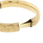 Image 9 of Vintage gold slave bracelet with engravings; Size M