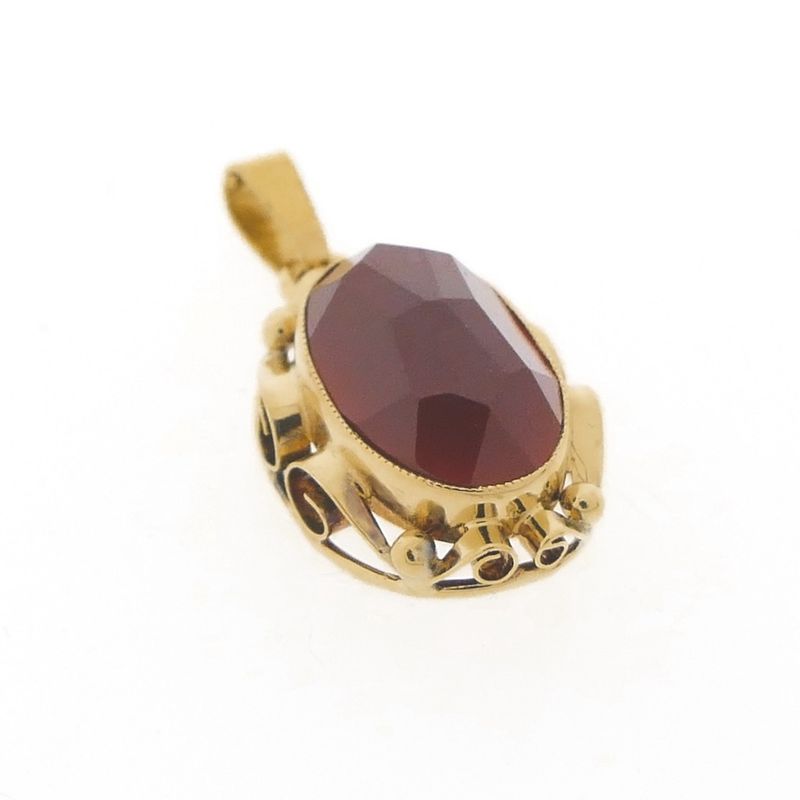 Image 3 of Gold pendant with carnelian