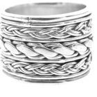 Image 6 of Silver ring with braided pattern