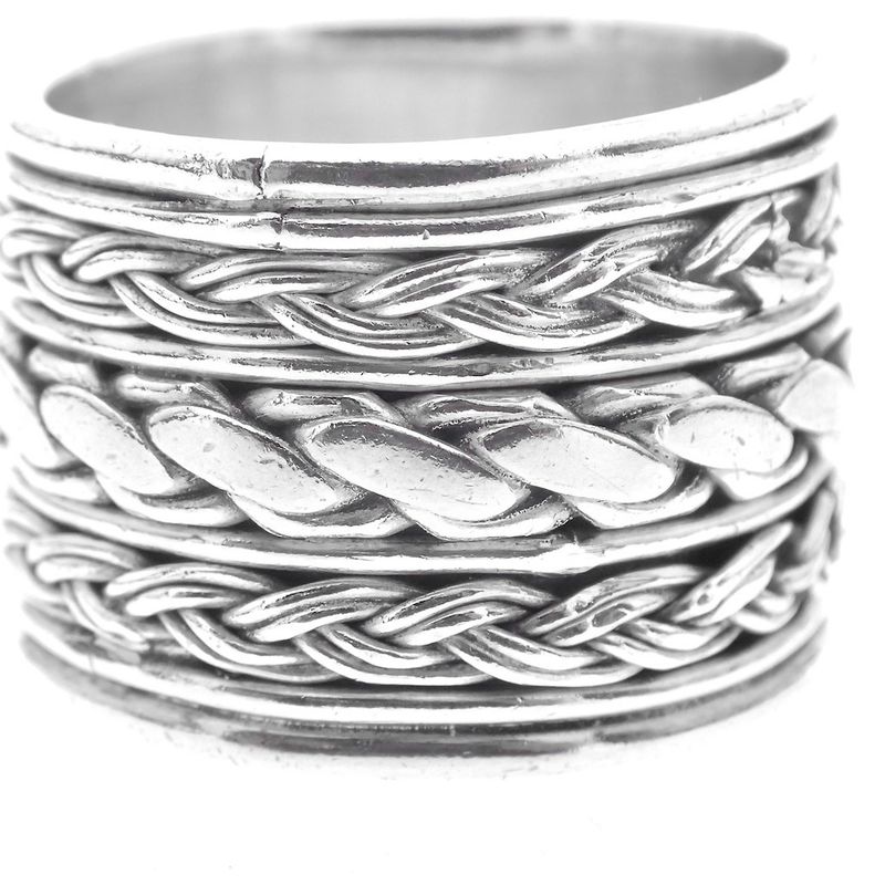 Image 6 of Silver ring with braided pattern