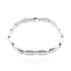 Image 1 of Silver matte link bracelet