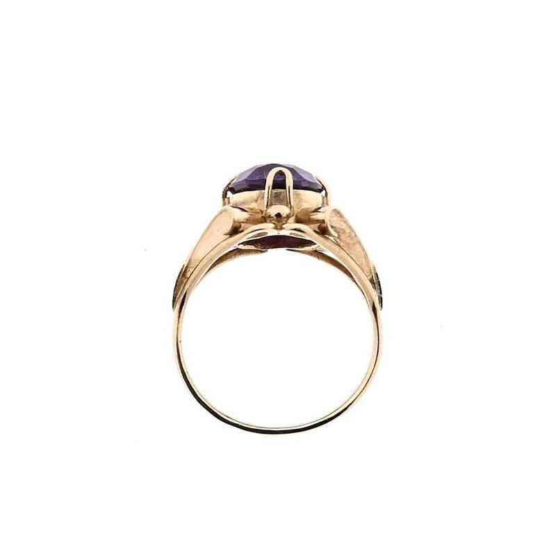 Image 5 of Rose Gold Ring Set with a Synthetic Gemstone