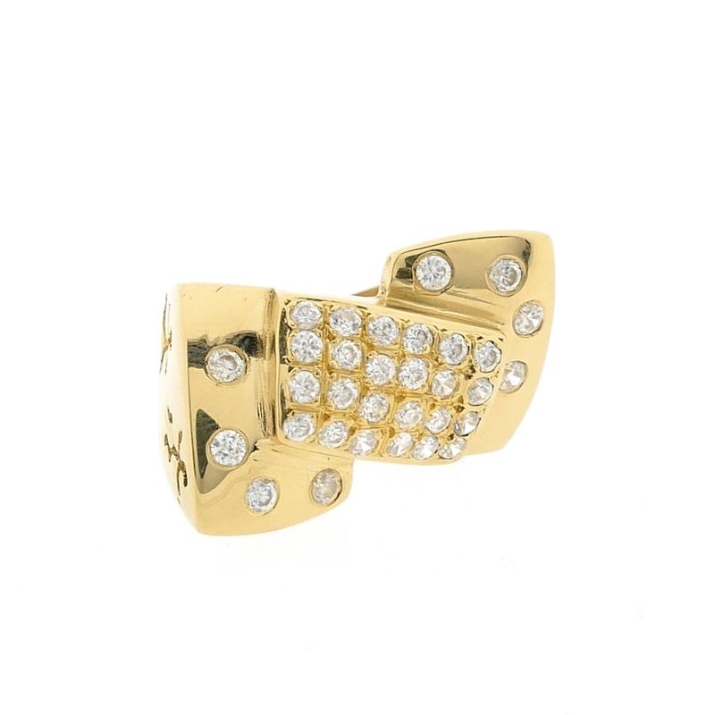 Image 3 of Gold ring with zirconia