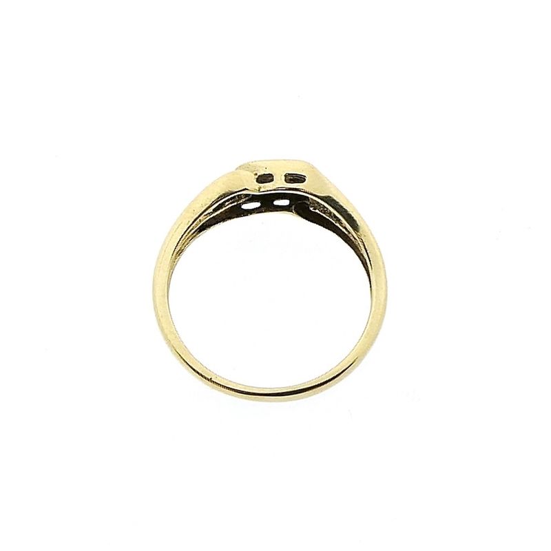Image 7 of Gold ring with diamond; 0.02 ct.