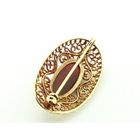 Image 3 of Antique gold brooch with carnelian