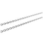 Image 4 of White gold thin anchor link necklace | 46 cm