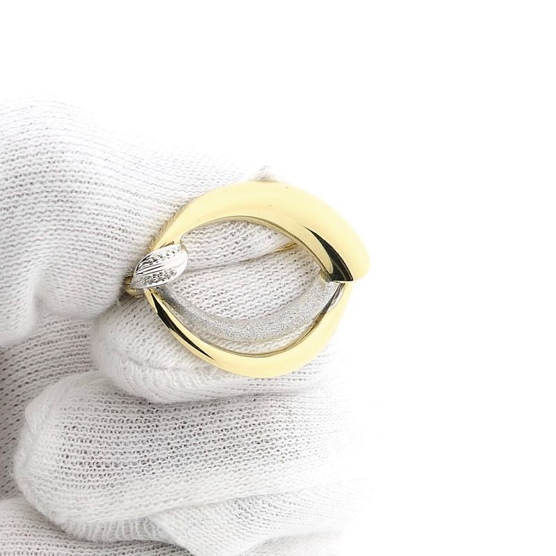 Image 12 of Bicolor Gold Brooch; 14 Karat