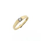 Image 1 of Gold solitaire ring with diamond; 0.25 ct.