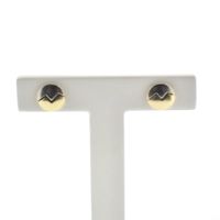 Two-tone gold stud earrings